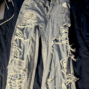 distressed ripped jeans